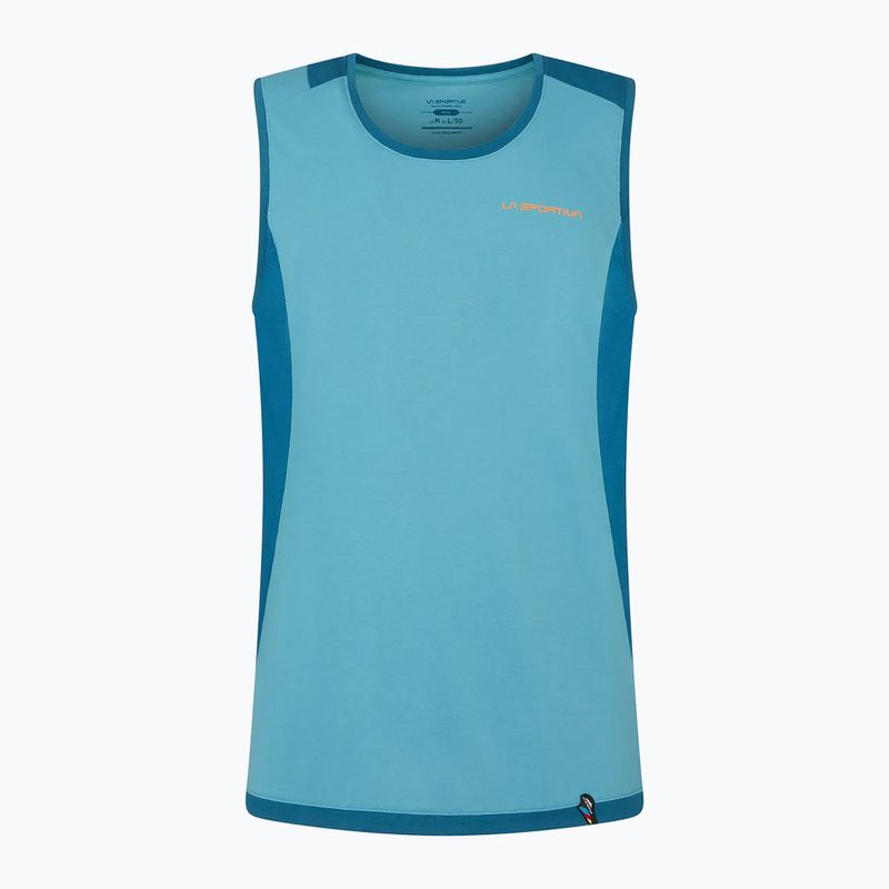 Camicia da arrampicata La Sportiva Crimp Tank uomo blu spazio topazio