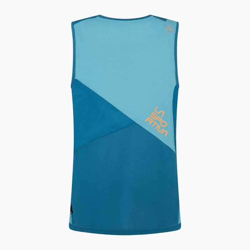 Camicia da arrampicata La Sportiva Crimp Tank uomo blu spazio topazio 2