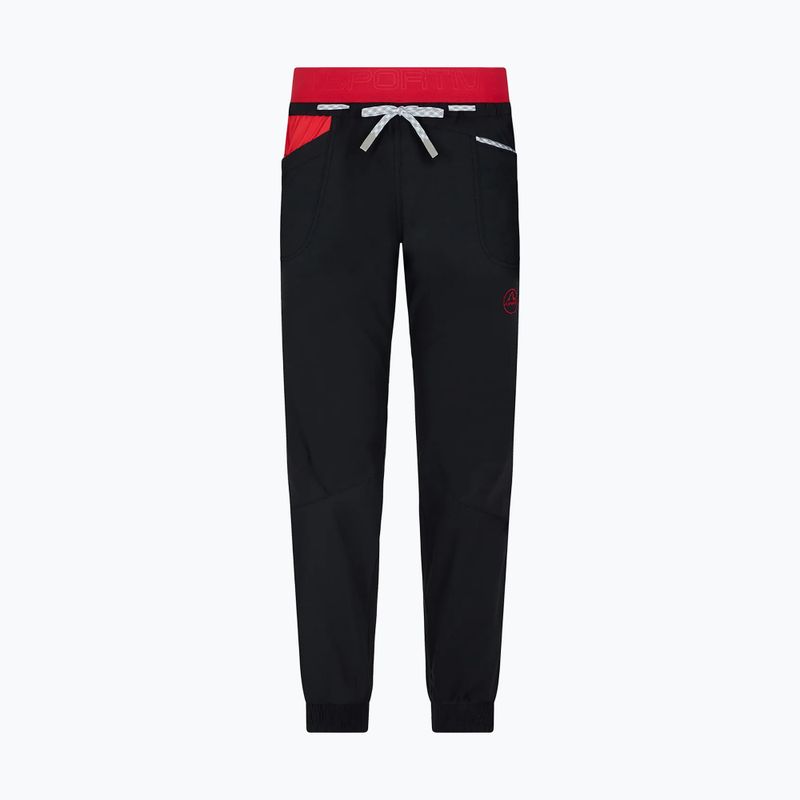 Pantaloni da arrampicata La Sportiva donna Mantra nero/ibisco