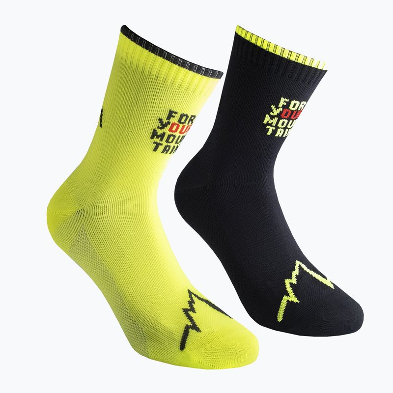 La Sportiva For Your Mountain calze da corsa nero/neon 6