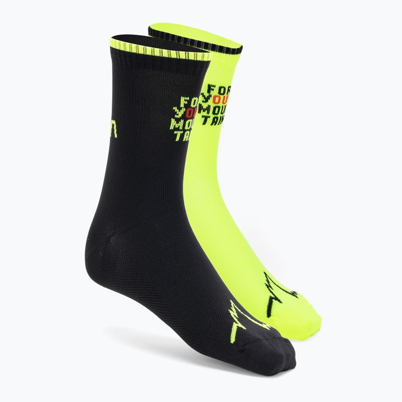 La Sportiva For Your Mountain calze da corsa nero/neon