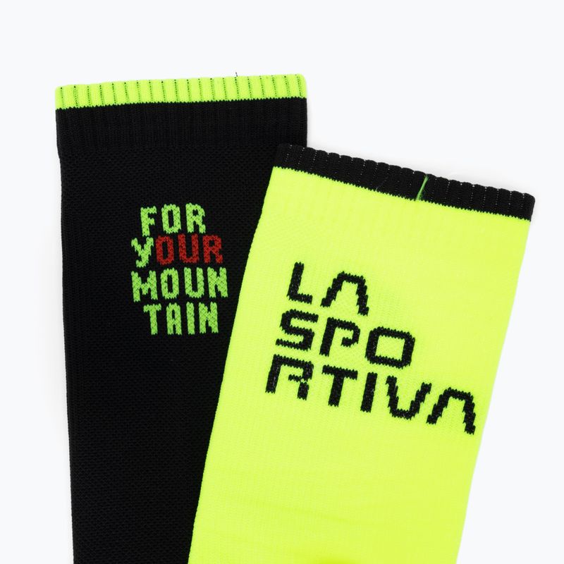 La Sportiva For Your Mountain calze da corsa nero/neon 4