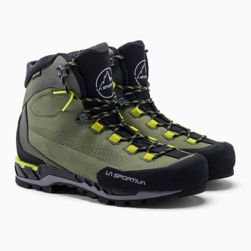 Scarpone da montagna La Sportiva Trango Tech Leather GTX lichene/citrus da uomo 5