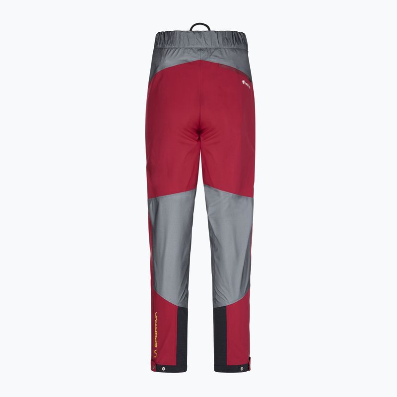 Pantaloni da uomo La Sportiva Revel GTX con membrana nera/sangria 2