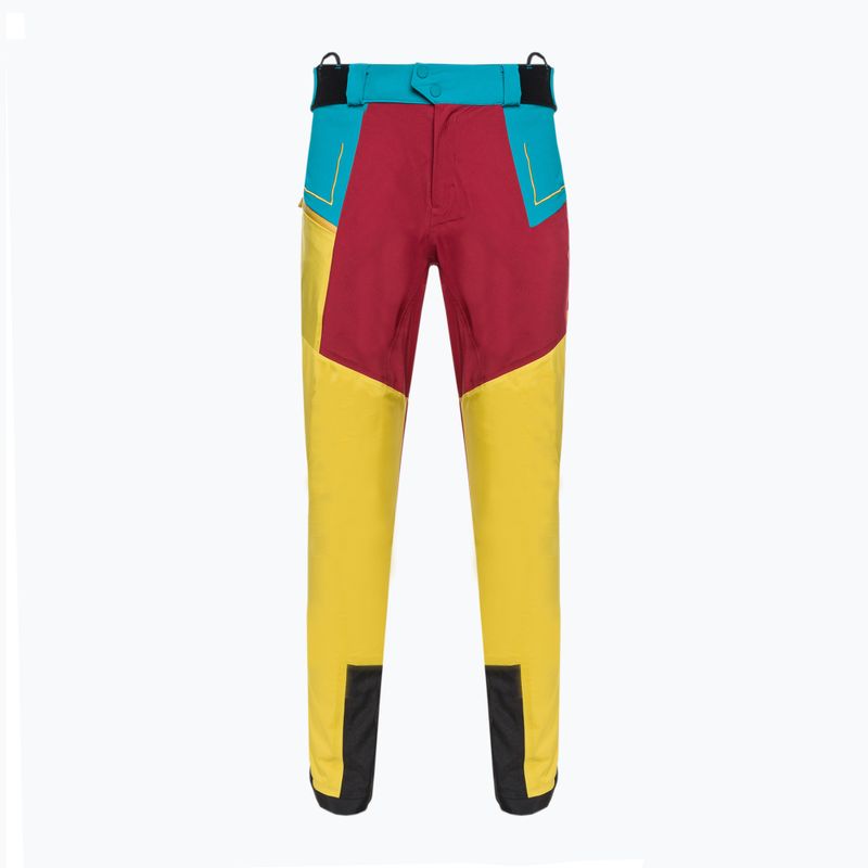 Pantaloni da uomo La Sportiva Crizzle EVO Shell con membrana muschio/sangria