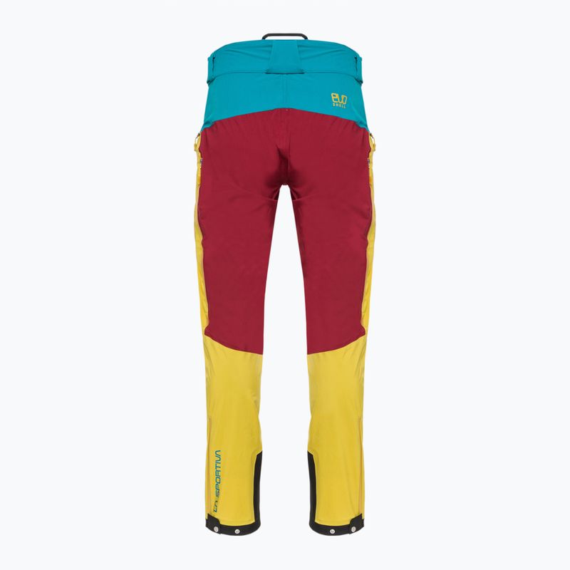 Pantaloni da uomo La Sportiva Crizzle EVO Shell con membrana muschio/sangria 2