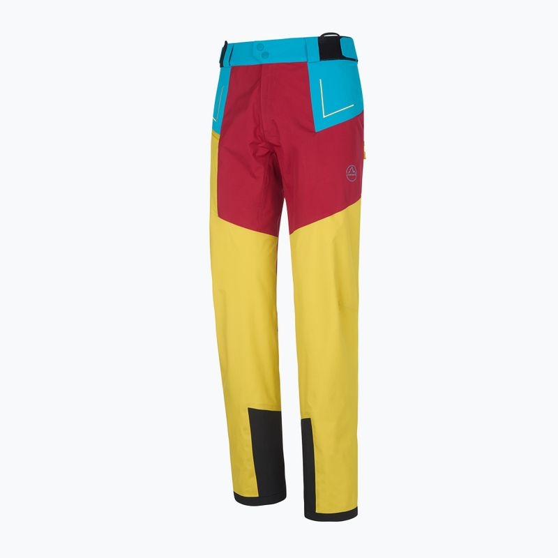 Pantaloni da uomo La Sportiva Crizzle EVO Shell con membrana muschio/sangria 5