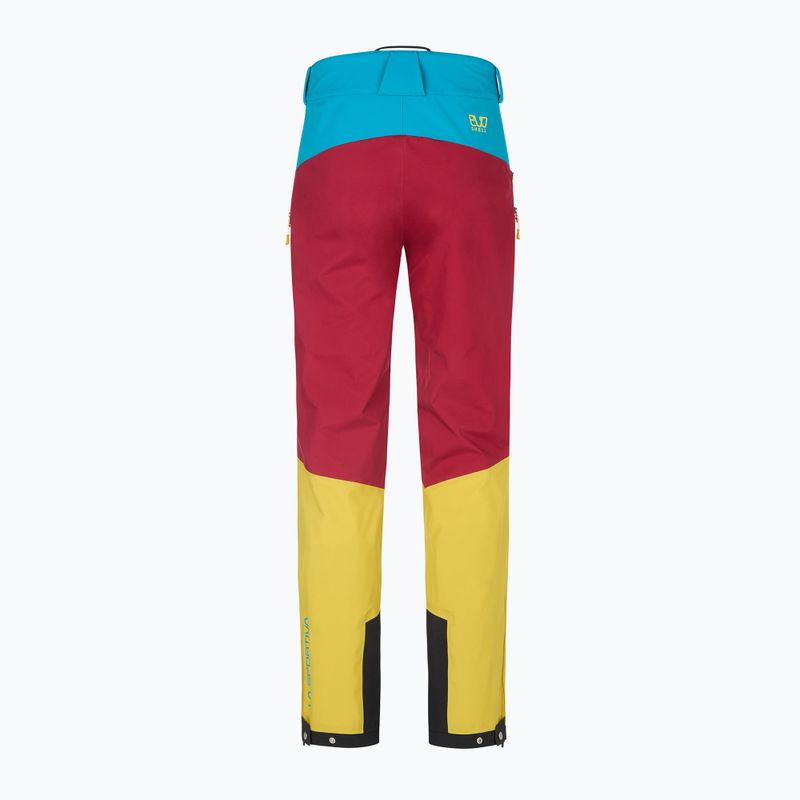 Pantaloni da uomo La Sportiva Crizzle EVO Shell con membrana muschio/sangria 6