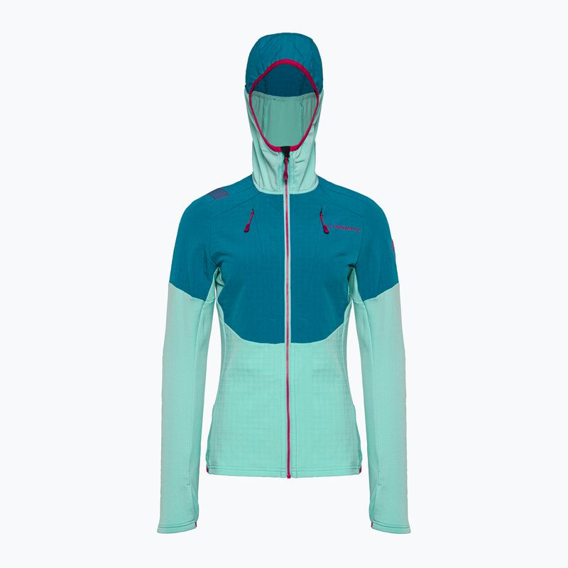 Felpa trekking donna La Sportiva Session Tech Hoody turchese/cristallo