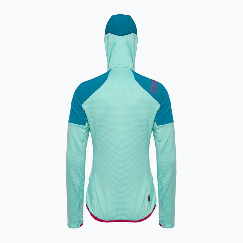 Felpa trekking donna La Sportiva Session Tech Hoody turchese/cristallo 2