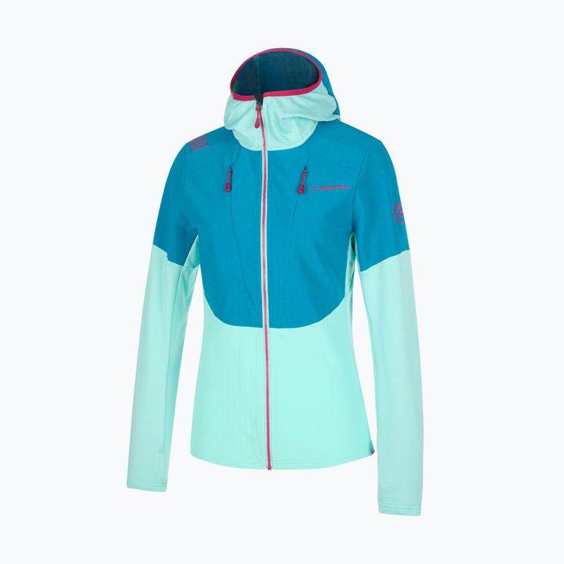 Felpa trekking donna La Sportiva Session Tech Hoody turchese/cristallo 4