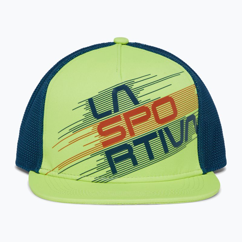 Cappello La Sportiva Trucker Stripe Evo lime punch/blu tempesta 5