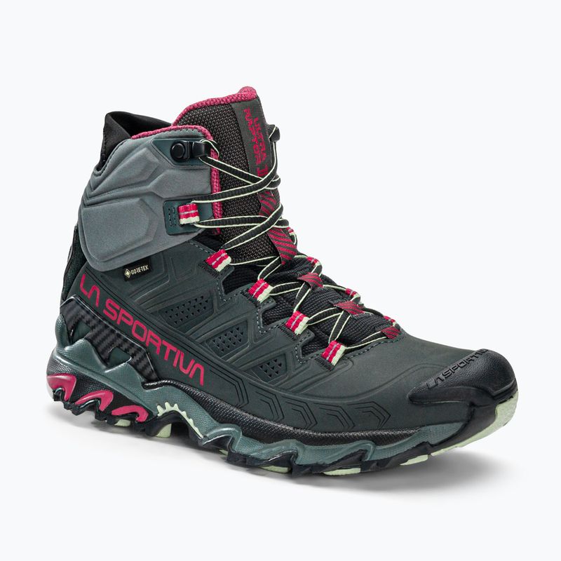 Stivali da trekking da donna La Sportiva Ultra Raptor II Mid Leather GTX carbone/cerise