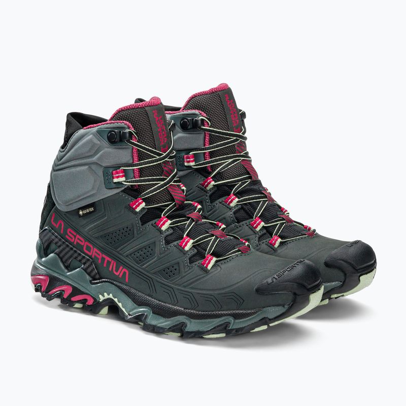 Stivali da trekking da donna La Sportiva Ultra Raptor II Mid Leather GTX carbone/cerise 4