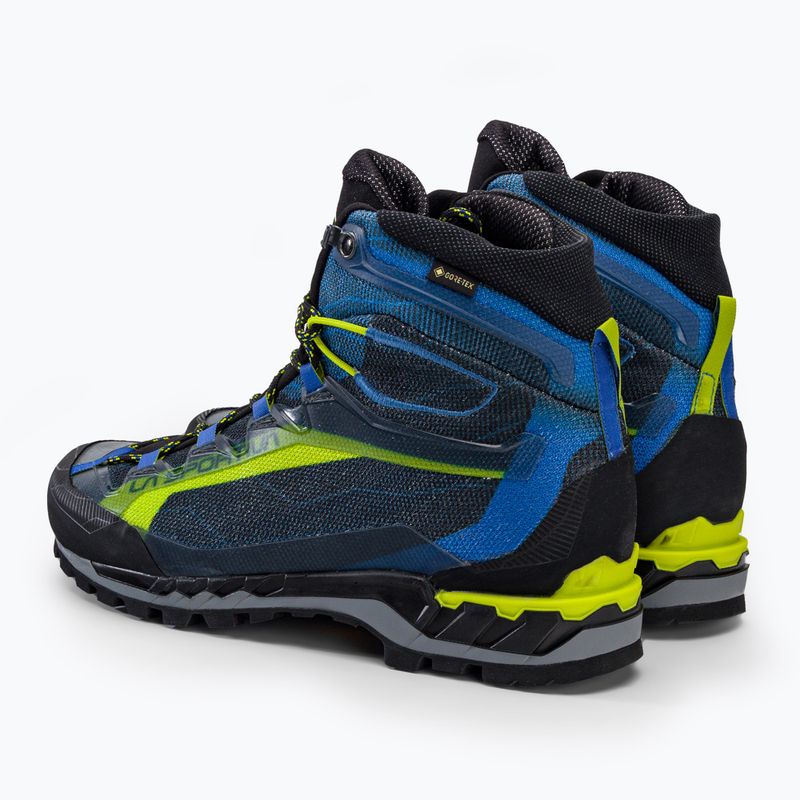 Scarpone da montagna da uomo La Sportiva Trango Tech GTX blu elettrico/lime punch 3