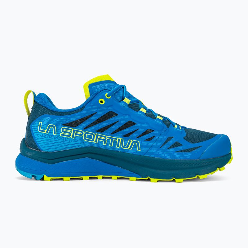 Scarpa da corsa La Sportiva Jackal II da uomo blu elettrico/lime punch 2