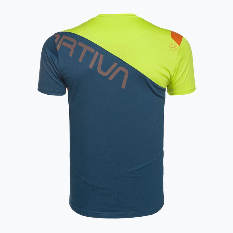 Camicia da arrampicata La Sportiva da uomo Float blu tempesta/lime punch 2