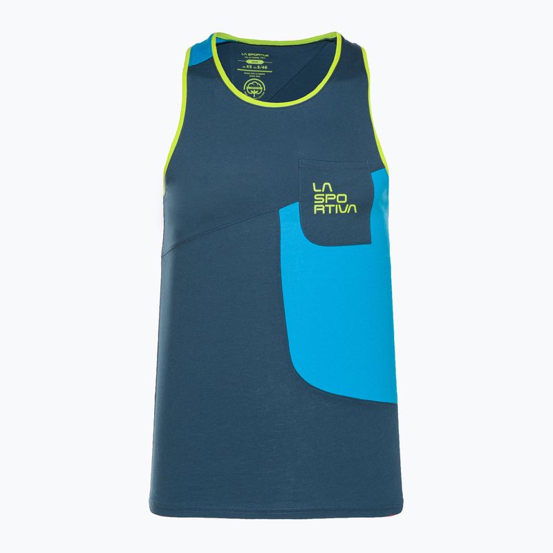 Camicia da arrampicata La Sportiva Dude Tank uomo blu tempesta/maui