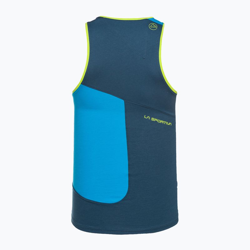 Camicia da arrampicata La Sportiva Dude Tank uomo blu tempesta/maui 2