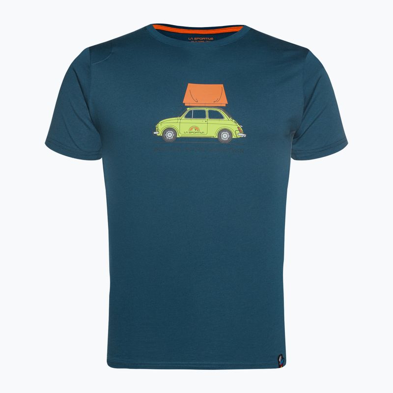 Maglietta da arrampicata La Sportiva Cinquecento uomo blu tempesta/hawaiian sun