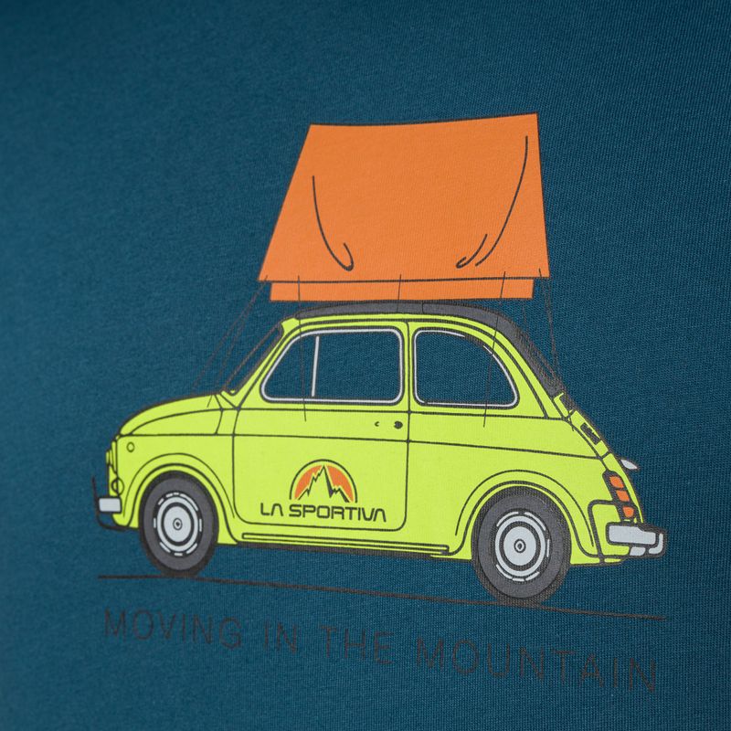 Maglietta da arrampicata La Sportiva Cinquecento uomo blu tempesta/hawaiian sun 3