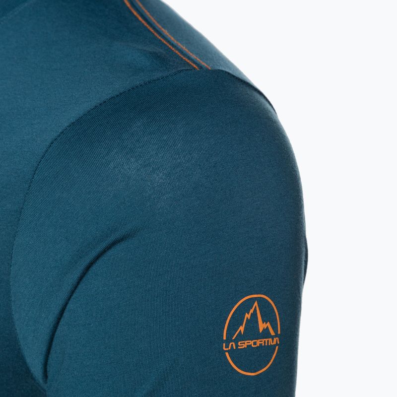 Maglietta da arrampicata La Sportiva Cinquecento uomo blu tempesta/hawaiian sun 4