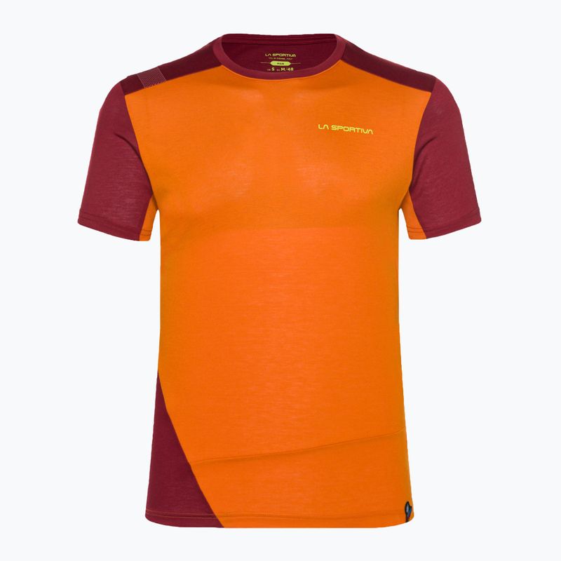 Maglietta da arrampicata La Sportiva Grip hawaiian sun/sangria da uomo 4