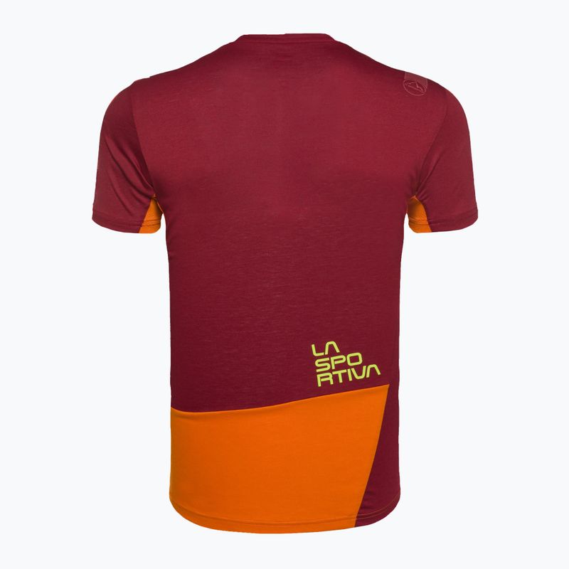 Maglietta da arrampicata La Sportiva Grip hawaiian sun/sangria da uomo 5