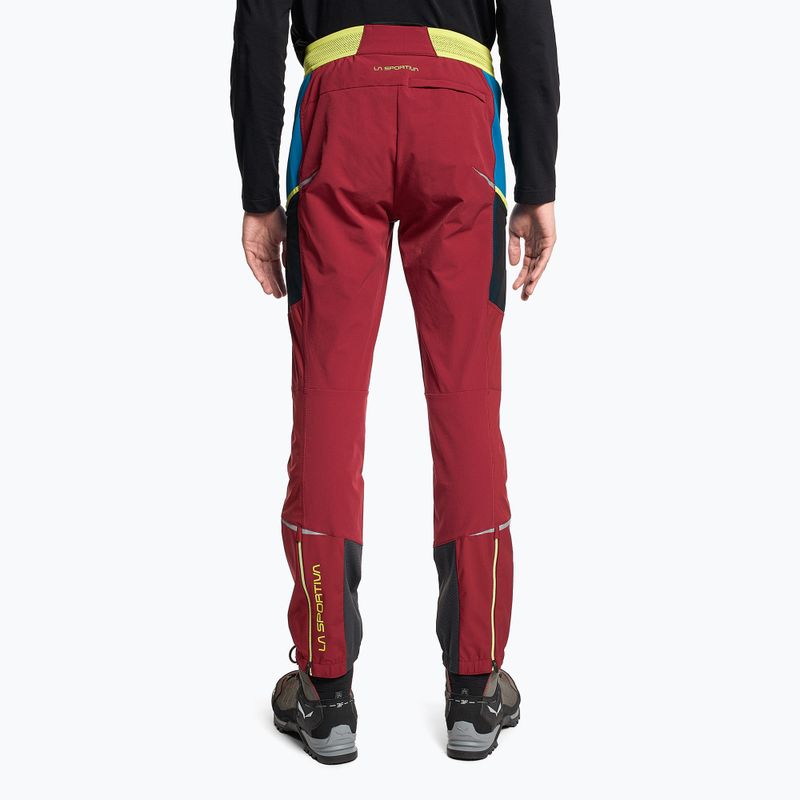 Pantaloni trekking La Sportiva da uomo Ikarus sangria/blu elettrico 2