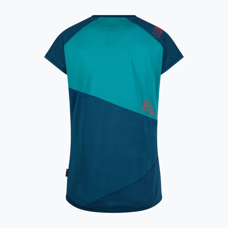 Maglietta da arrampicata La Sportiva donna Hold lagoon/storm blue 2