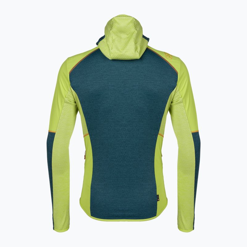 Felpa trekking da uomo La Sportiva Existence Hoody blu tempesta/lime punch 2