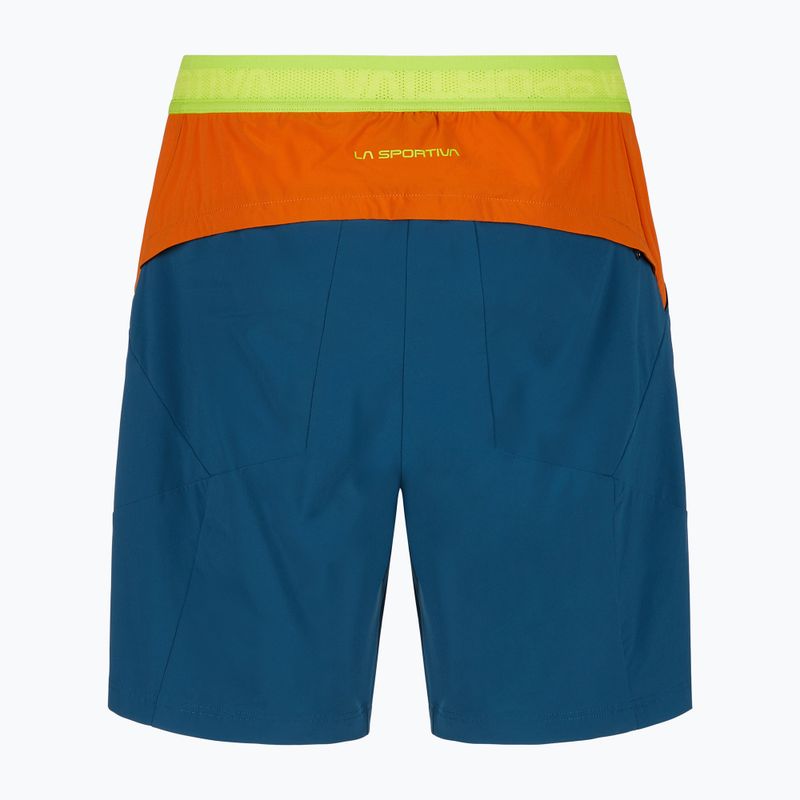 Pantaloncini da trekking da uomo La Sportiva Guard storm blue/hawaiian sun 5