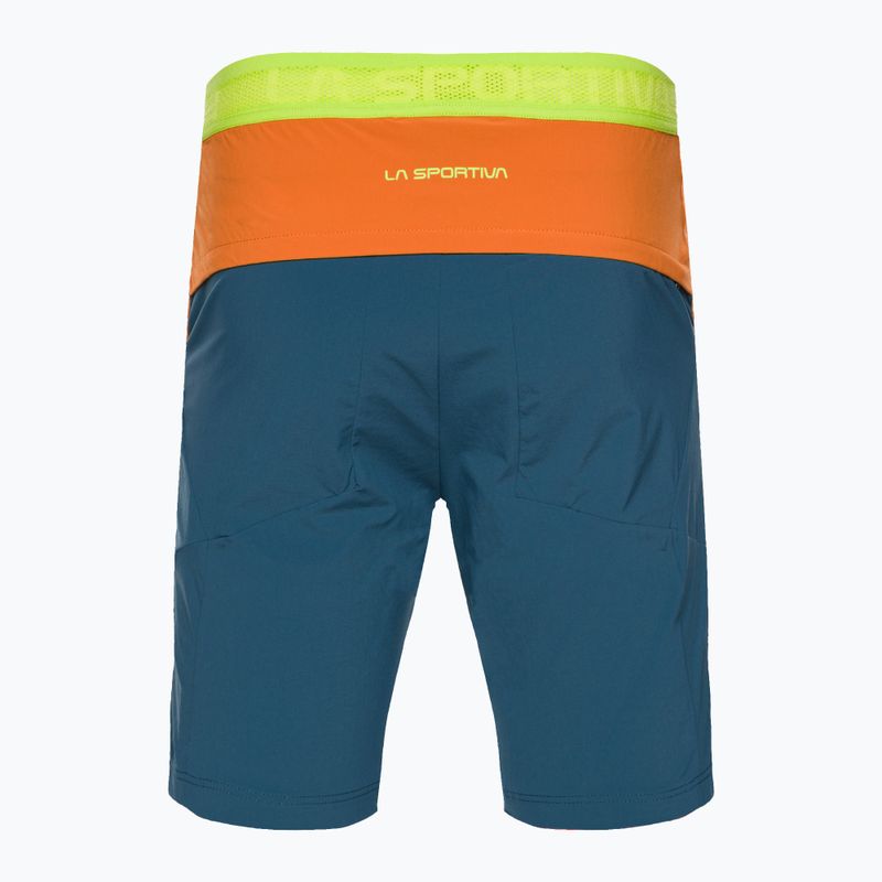 Pantaloncini da trekking da uomo La Sportiva Guard storm blue/hawaiian sun 2