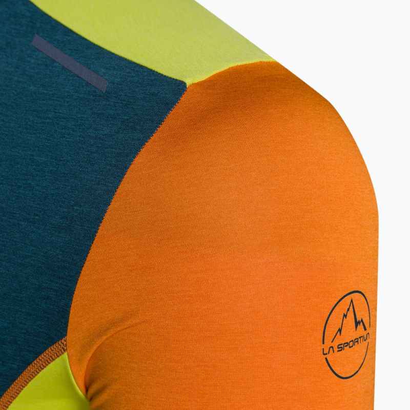 Maglia da corsa La Sportiva Tracer uomo blu tempesta/lime punch 4