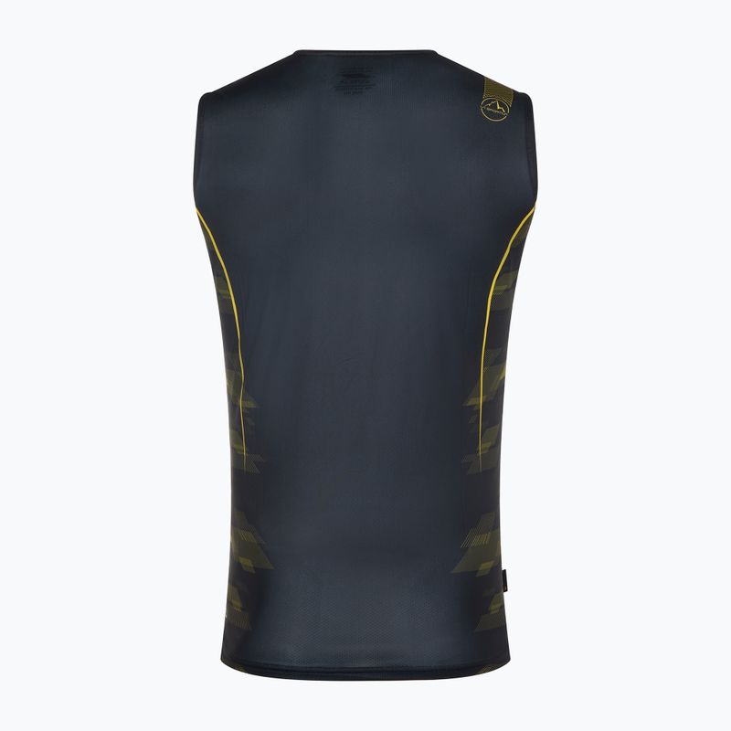 Canotta La Sportiva Pacer da uomo nero/giallo 2