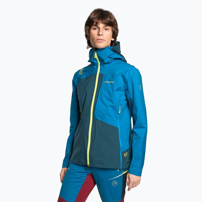 Giacca antipioggia da uomo La Sportiva Crizzle EVO Shell blu tempesta/blu elettrico