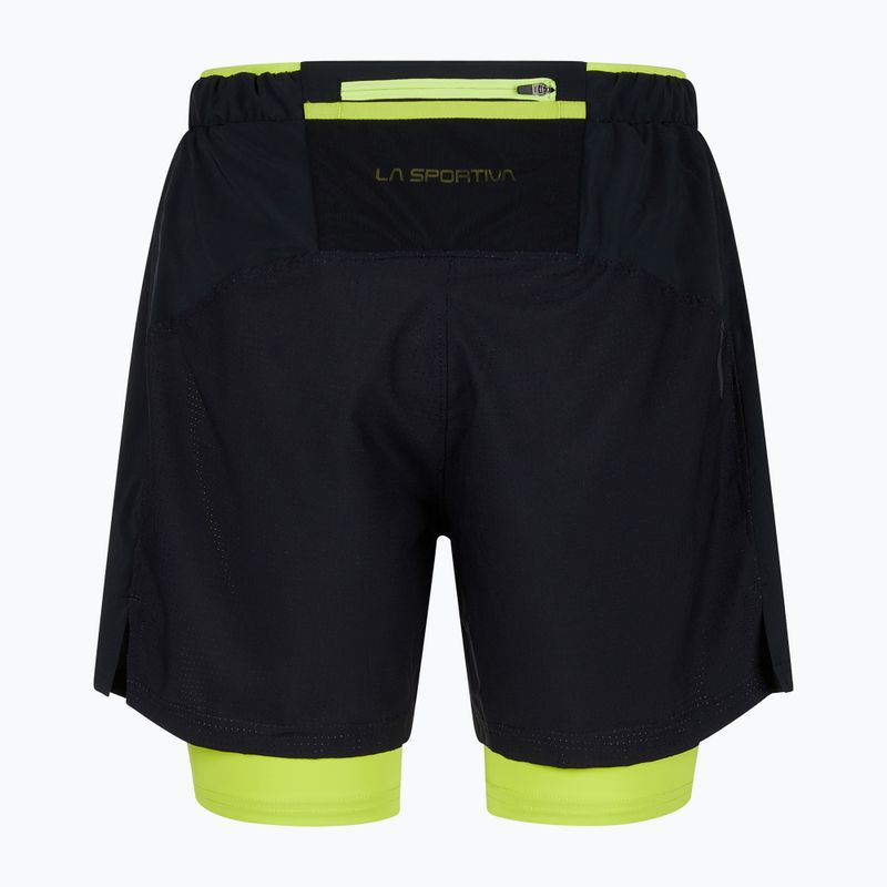 Pantaloncini da corsa da uomo La Sportiva Trail Bite nero/lime punch 6