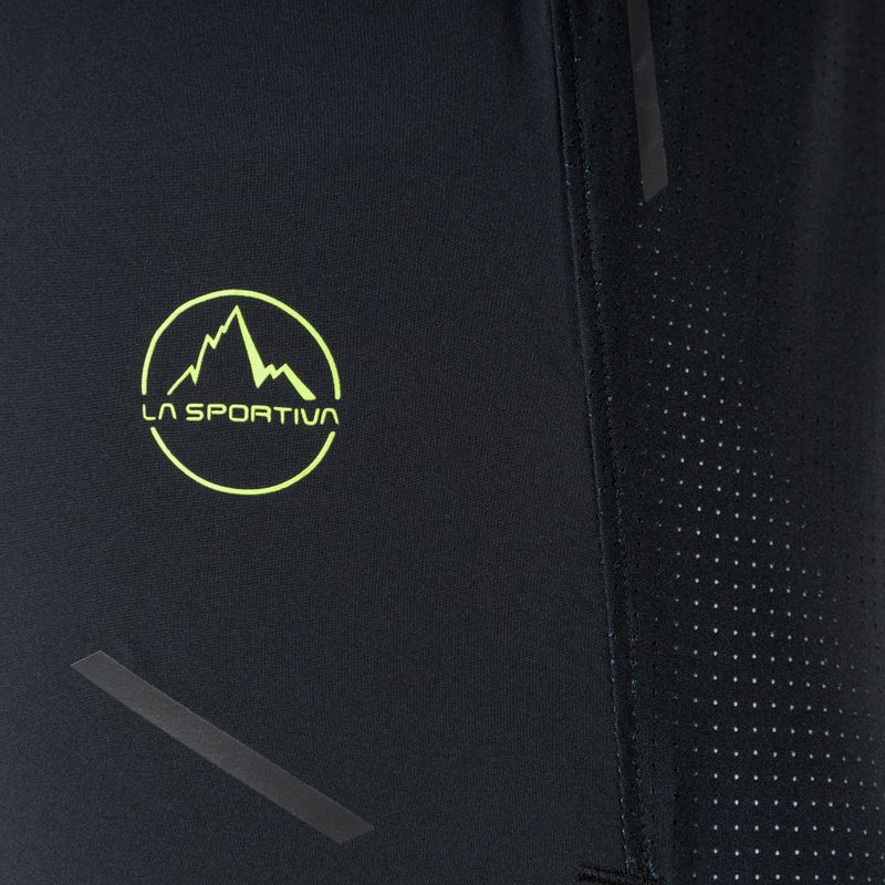 Pantaloncini da corsa da uomo La Sportiva Trail Bite nero/lime punch 3
