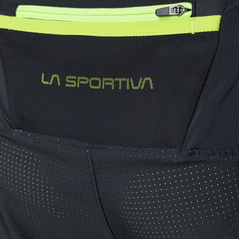 Pantaloncini da corsa da uomo La Sportiva Trail Bite nero/lime punch 4