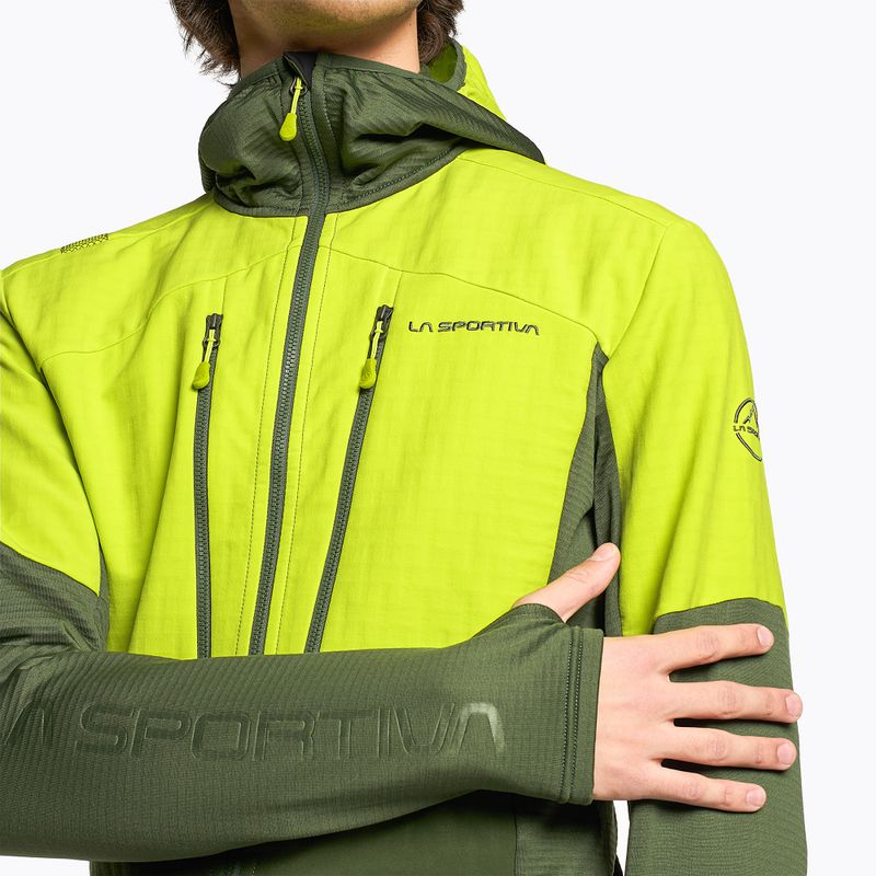 Felpa trekking da uomo La Sportiva Session Tech Hoody forest/lime punch 3