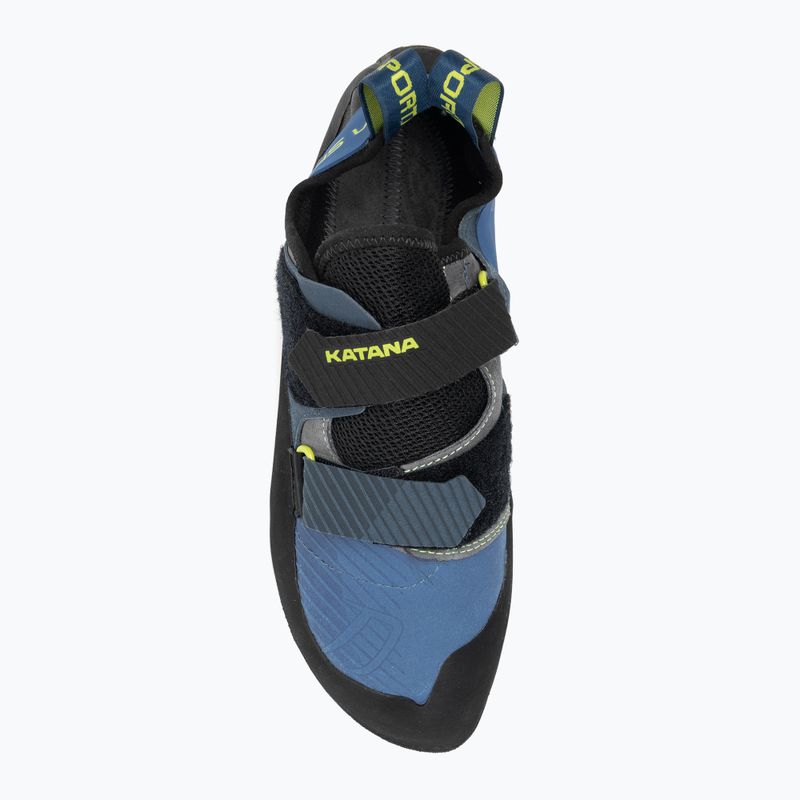 Scarpa da arrampicata La Sportiva Katana blu elettrico/lime punch da uomo 6