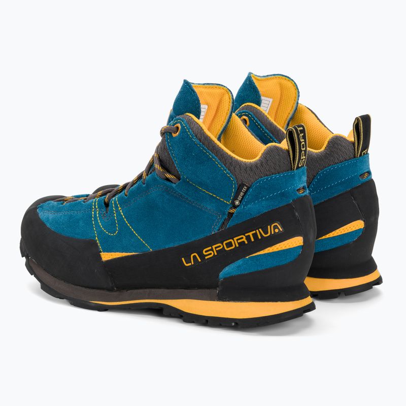 Scarpa da avvicinamento La Sportiva Boulder X Mid blu/giallo da uomo 3