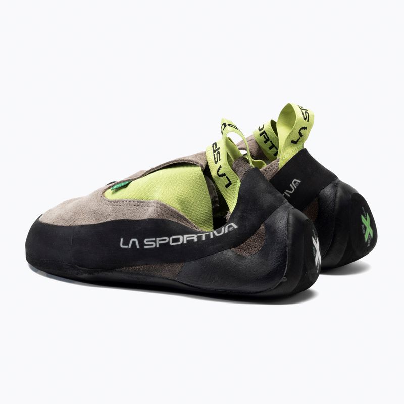 La Sportiva Cobra Eco scarpetta da arrampicata marrone falco/verde mela 3