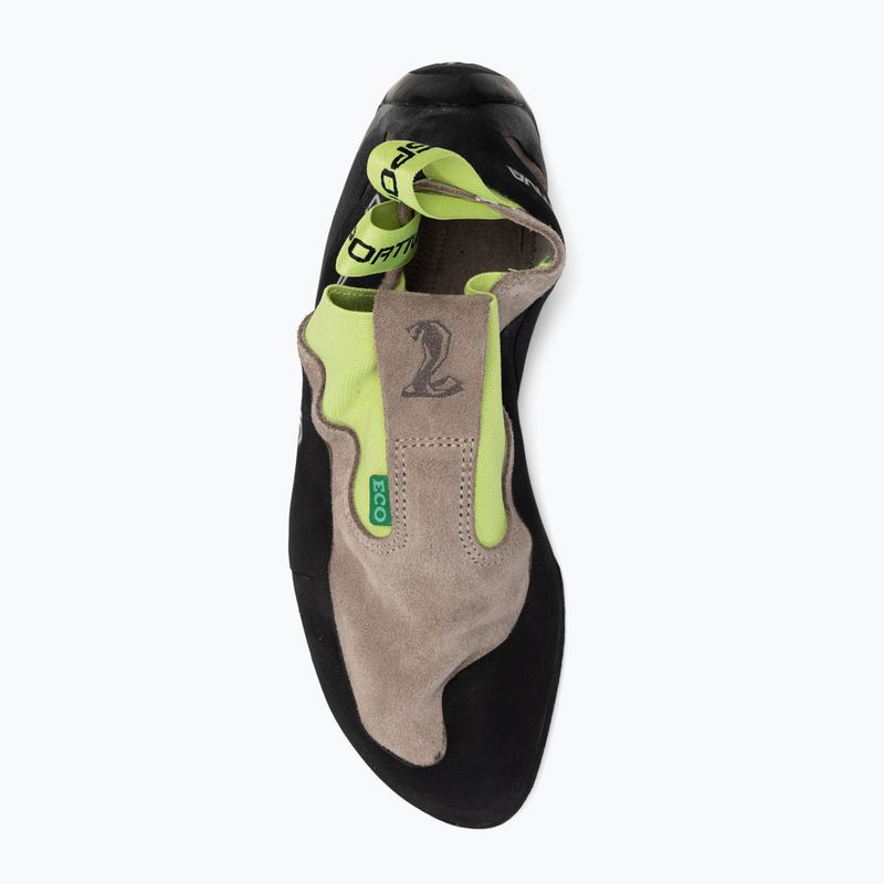 La Sportiva Cobra Eco scarpetta da arrampicata marrone falco/verde mela 6