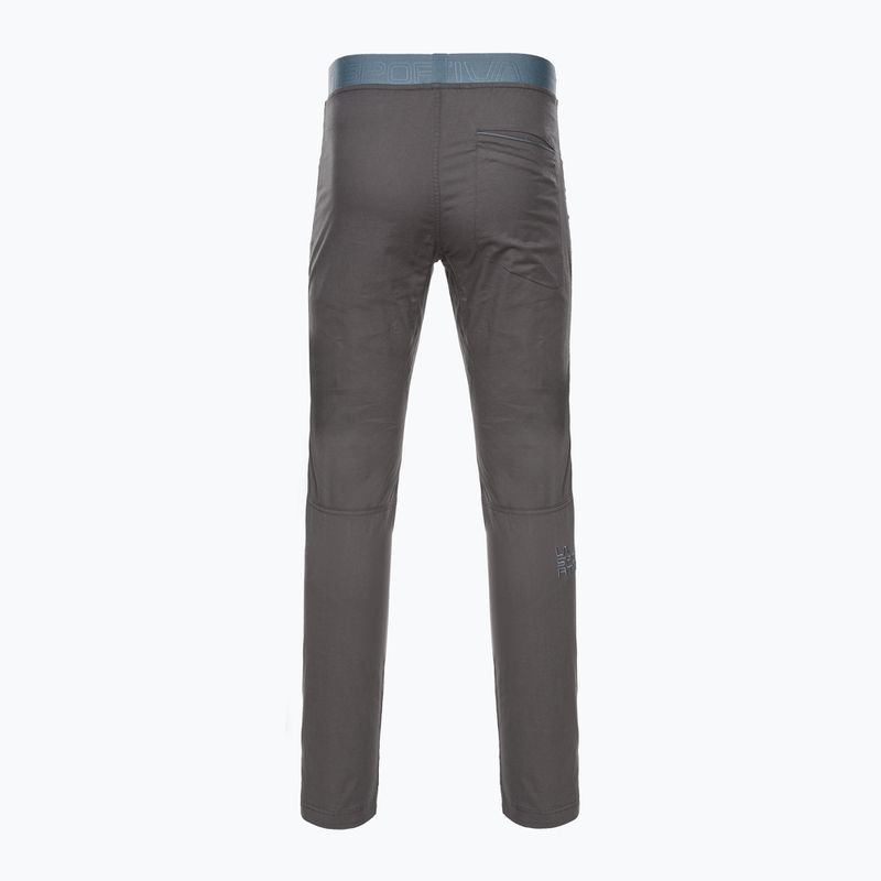 Pantaloni da arrampicata La Sportiva Roots da uomo carbonio/argento 2