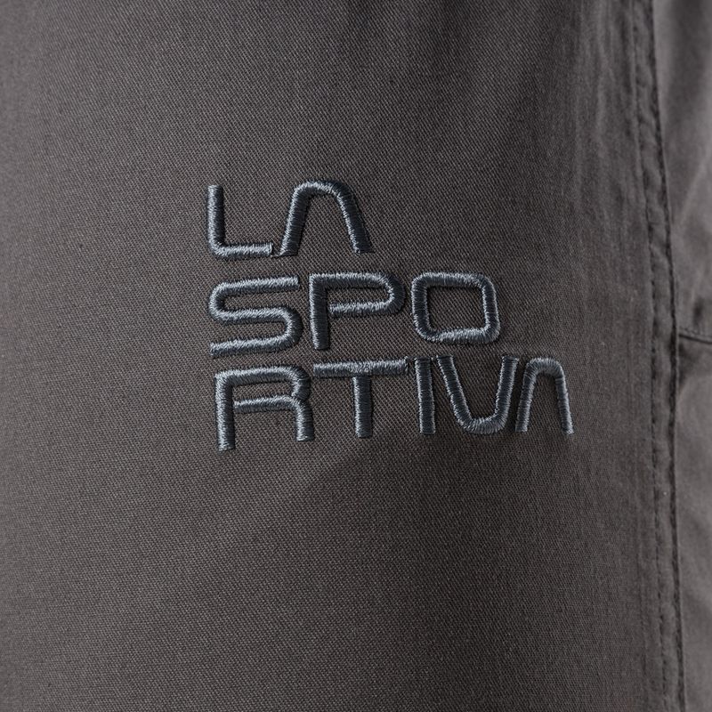 Pantaloni da arrampicata La Sportiva Roots da uomo carbonio/argento 4