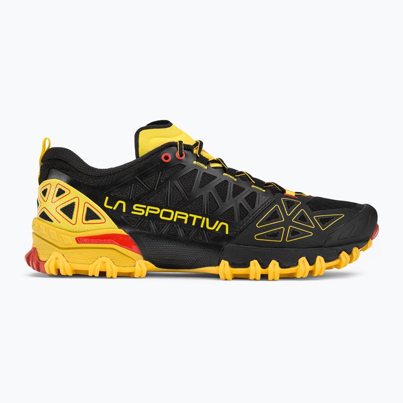 Scarpa da corsa La Sportiva Bushido II uomo nero/giallo 2