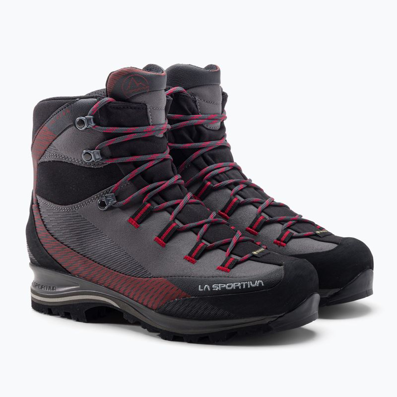 Scarponi da trekking da uomo La Sportiva Trango TRK Leather GTX carbon/chili 5