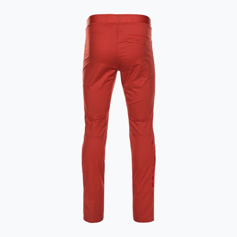 Pantaloni da arrampicata da uomo La Sportiva Roots zafferano goji 2
