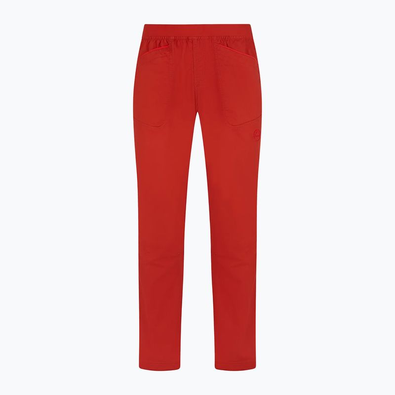 Pantaloni da arrampicata da uomo La Sportiva Roots zafferano goji 5